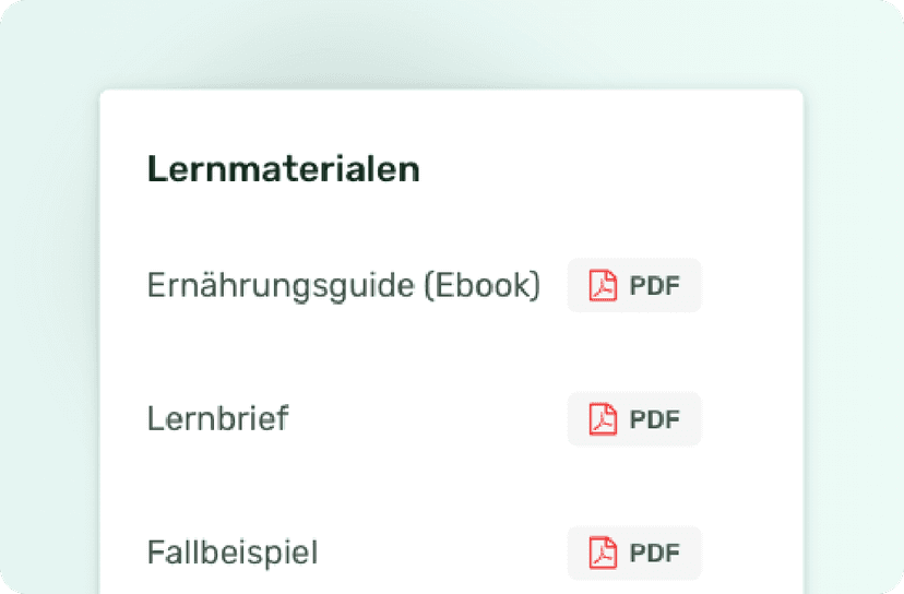 Umfangreiches Lernmaterial